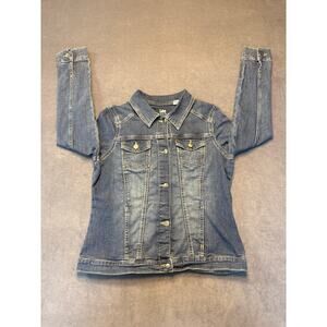 Lee Riders Women’s Denim Jacket Size Large Medium Wash Button Up